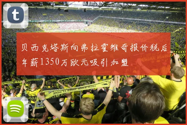 贝西克塔斯向弗拉霍维奇报价税后年薪1350万欧元吸引加盟